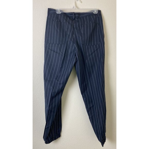 ASOS DESIGN smart slim fit joggers co-ord in navy pinstripe Size W32 L30 NWOT - Picture 5 of 8
